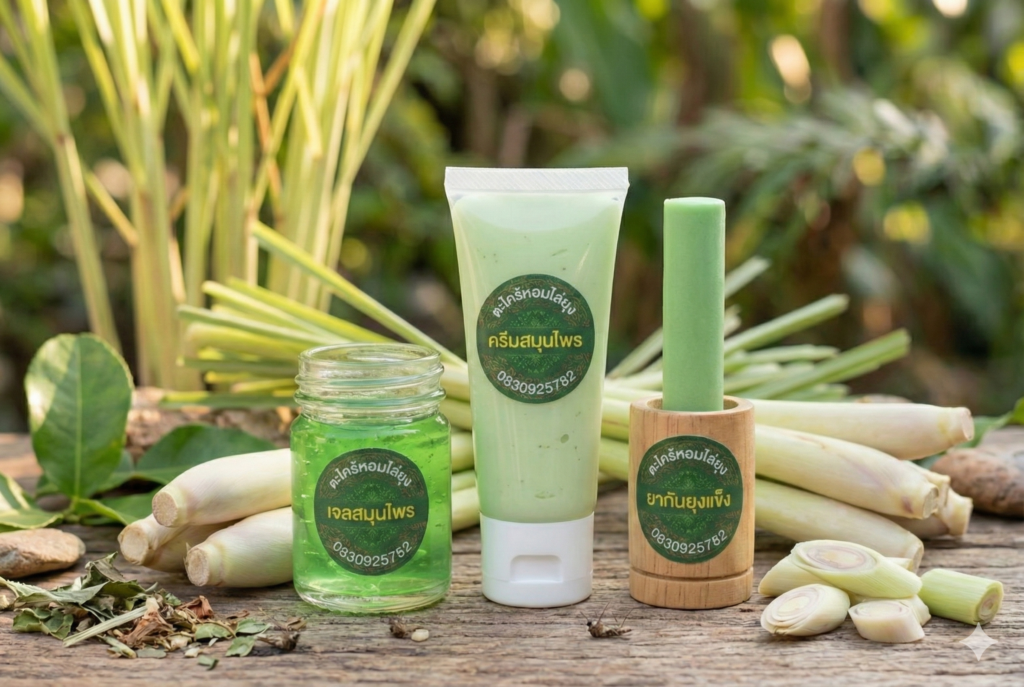 ตะไคร้หอมไล่ยุงสมุนไพรธรรมชาติ,ตะไคร้หอม,ยาไล่ยุง